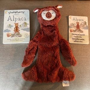 Slumberkins copper alpaca snuggler set
